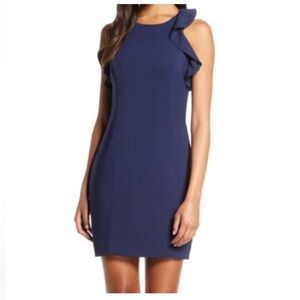 Lilly Pulitzer Britnee Stretch Shift Lace Dress, True Navy, 12, NWT